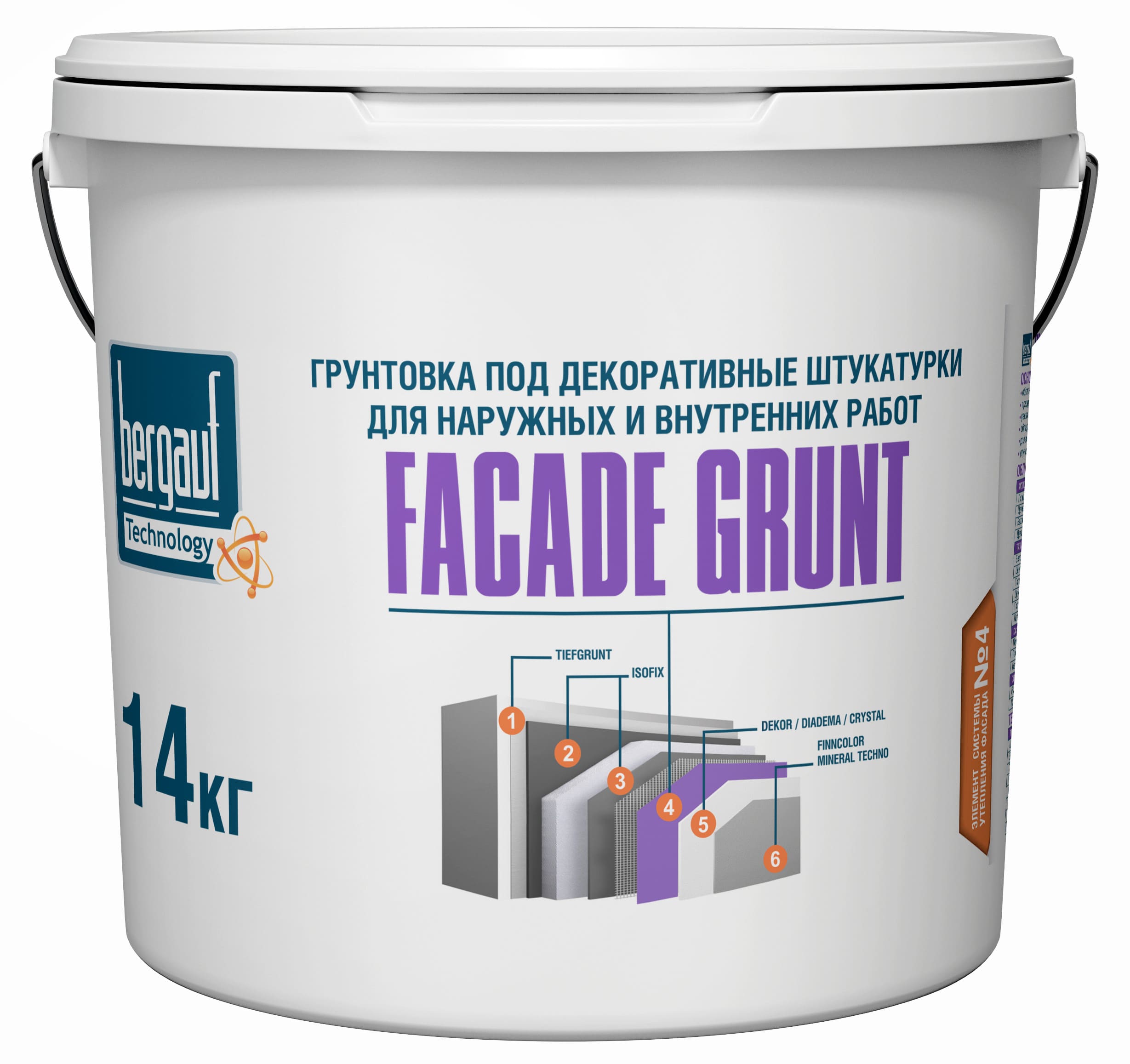 ��������� ��� ������������ ���������� ����-���� Bergauf Facade Grunt, 14 ��