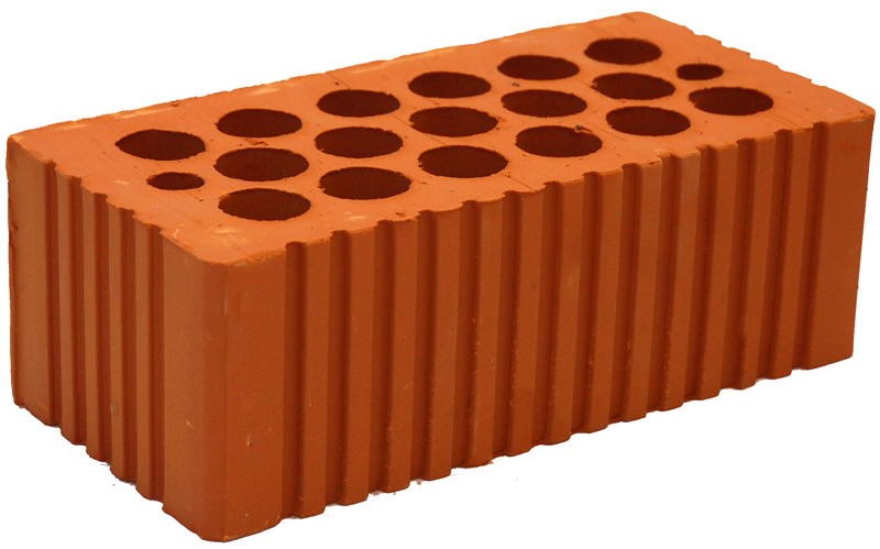 Кирпич строительный пустотелый полуторный Каширский М150 1,4 НФ рифленый