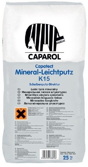 Декоративная штукатурка на минеральной основе Capatect Mineral-Leichtputz K15 шуба, 25 кг