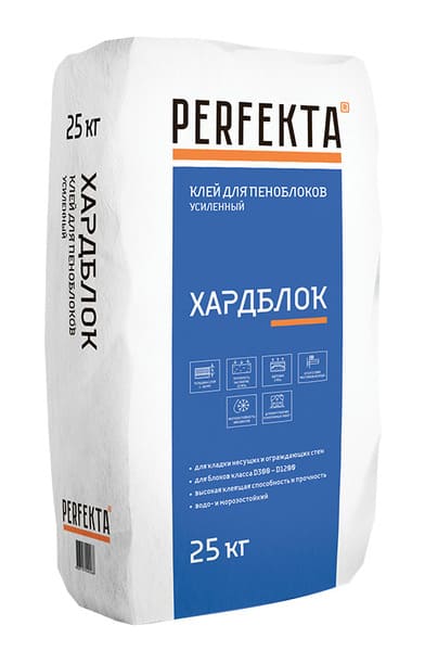 Купить Клей для пеноблоков усиленный PERFEKTA Хардблок зимняя серия, 25 ...