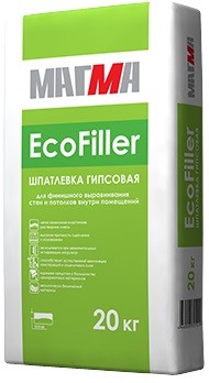 Шпатлевка гипсовая финишная МАГМА EcoFiller, 20кг