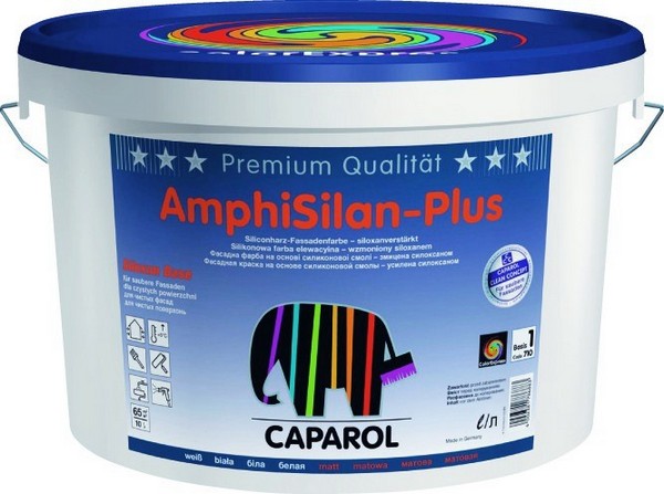 Водно-дисперсионная силиконовая краска Caparol AmphiSilan-Plus прозрачная, база 3, 2,35л