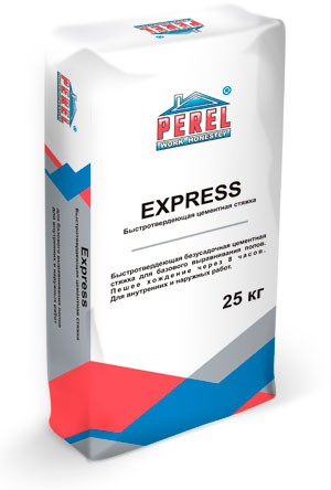 Быстротвердеющая цементная стяжка Perel Express зимняя 25 кг